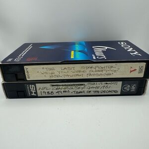 Lot 2 VHS Tapes Recorded TV Movies & NFL 49ers vs Cowboys 1981 Championship Game